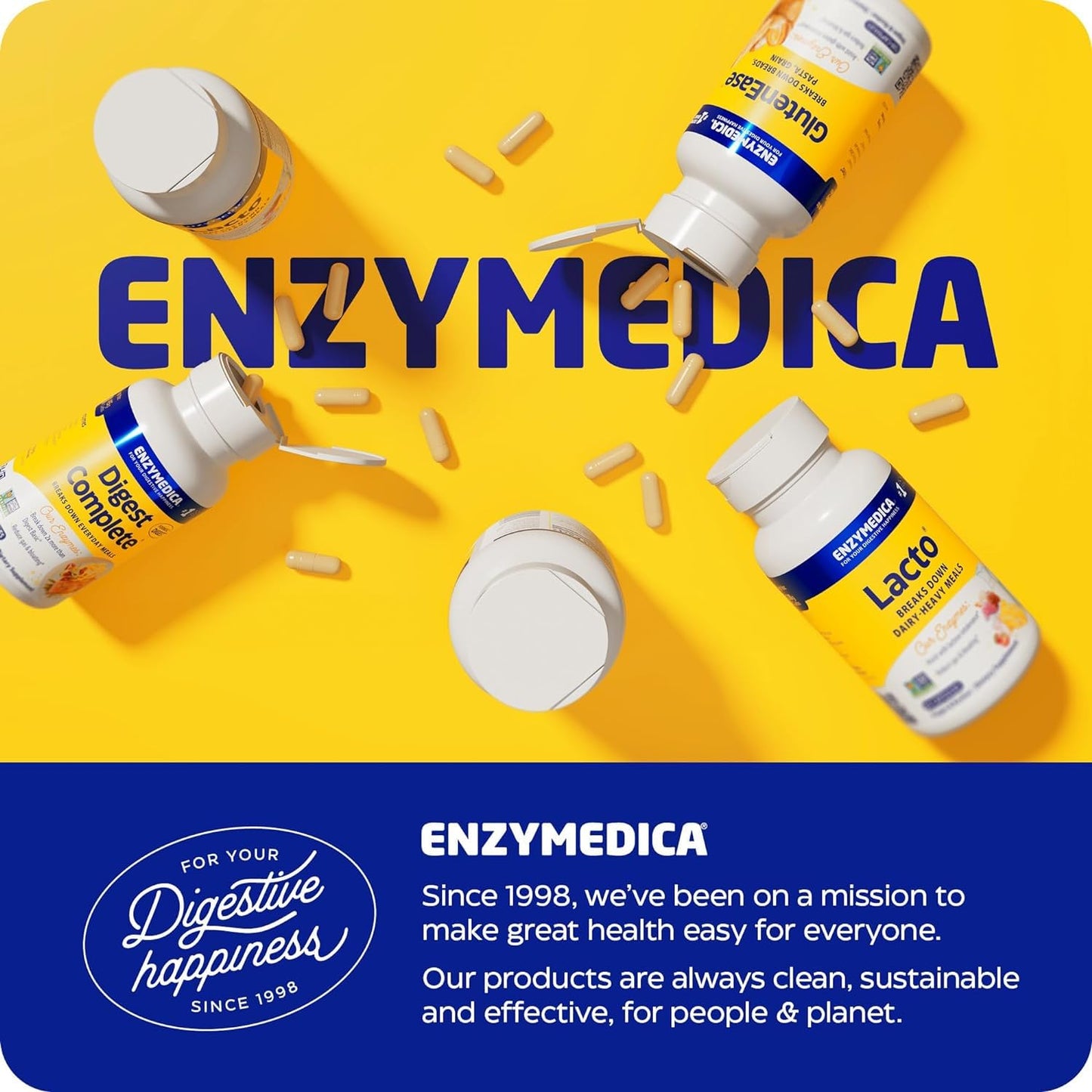 Enzymedica, Digest Basic, Digestive Enzymes, 90 Vegan Capsules, High Dose, Soy Free, Vegetarian, Gluten Free, Non-GMO