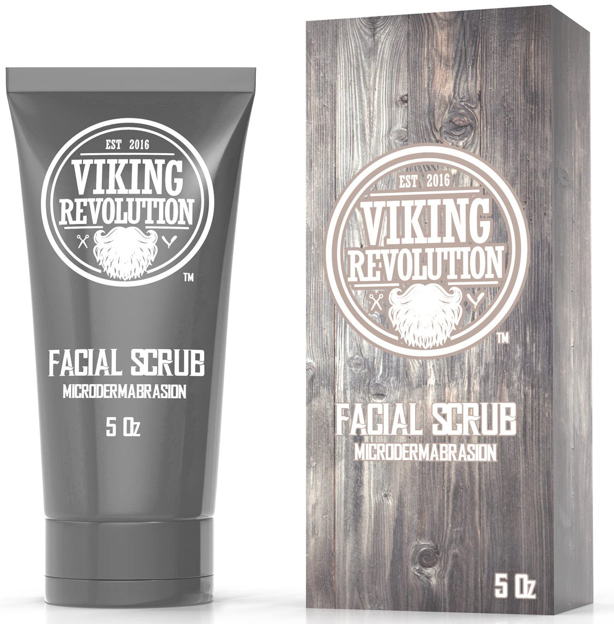 VIKING REVOLUTION Viking Revolution - Face Scrub - Microdermabrasion Mens Face Wash - Facial Cleanser for Exfoliating, Cleansing, Removing Blackheads, Acne, Ingrown Hairs - Face Wash Men - 30 ml