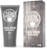 VIKING REVOLUTION Viking Revolution - Face Scrub - Microdermabrasion Mens Face Wash - Facial Cleanser for Exfoliating, Cleansing, Removing Blackheads, Acne, Ingrown Hairs - Face Wash Men - 30 ml
