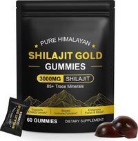 Tiuedu Shilajit Gummies for Men & Women, Pure & Natural Himalayan Gold Shilajit Gummies Energy Boost & Immune Support- Gluten Free 60 Gummies