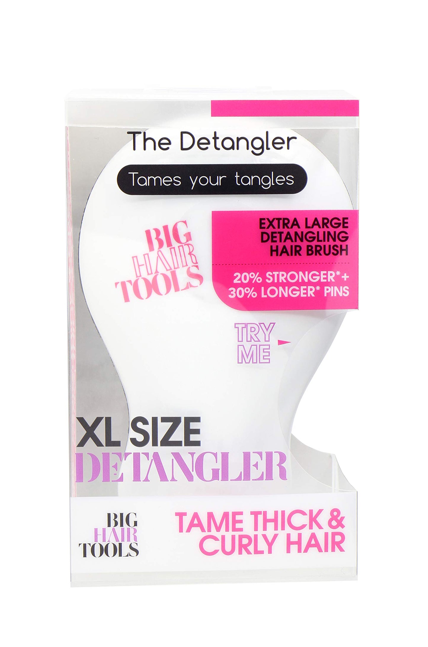 Big Hair Tools, XL Size Detangling Brush, White