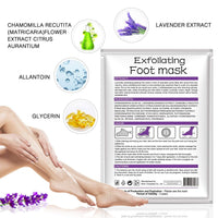 IDUCEN 5 Pack, Foot Peel Mask Exfoliating Peeling Calluses Dead Skin, Callus Remover Foot Mask, Baby Soft Smooth Touch Feet-Men Women Exfoliating Foot Mask (Lavender)