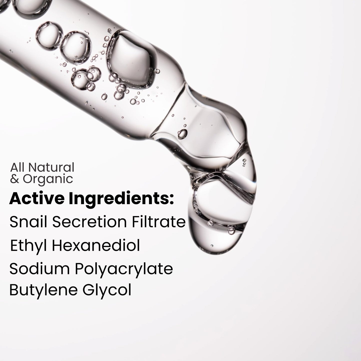 Ammuri Snail Collagen Serum Snail Secret Filtrate 96%, Bioactive Snail Skin Repair Serum Snail Mucin, Snail Secretion Anti-Ageing, Hyaluronic Acid Essence for All Skin Types