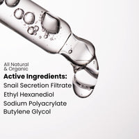 Ammuri Snail Collagen Serum Snail Secret Filtrate 96%, Bioactive Snail Skin Repair Serum Snail Mucin, Snail Secretion Anti-Ageing, Hyaluronic Acid Essence for All Skin Types