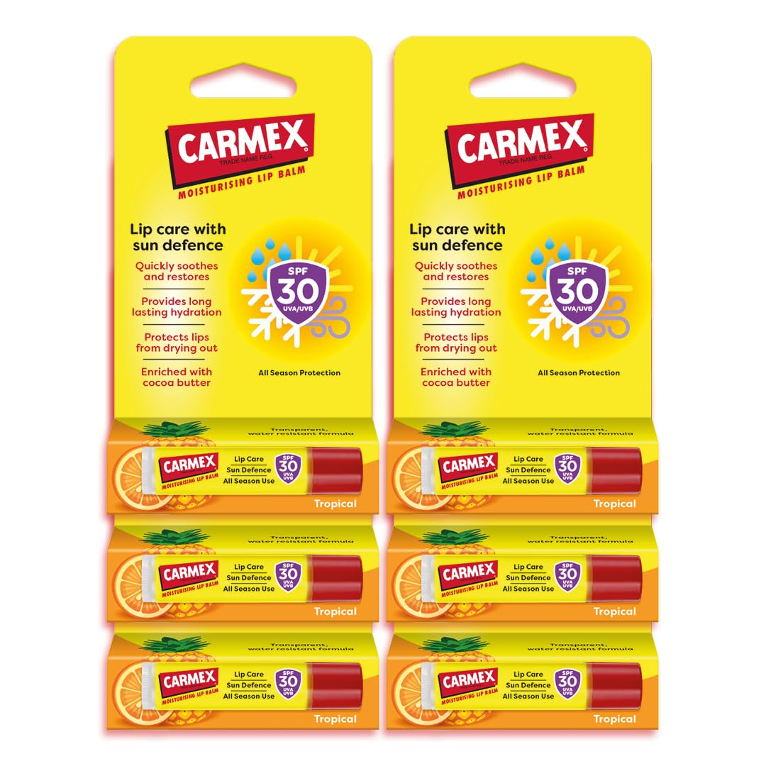 Carmex CARMEX Sun Defence SPF 30 Tropical | Pack of 6 |