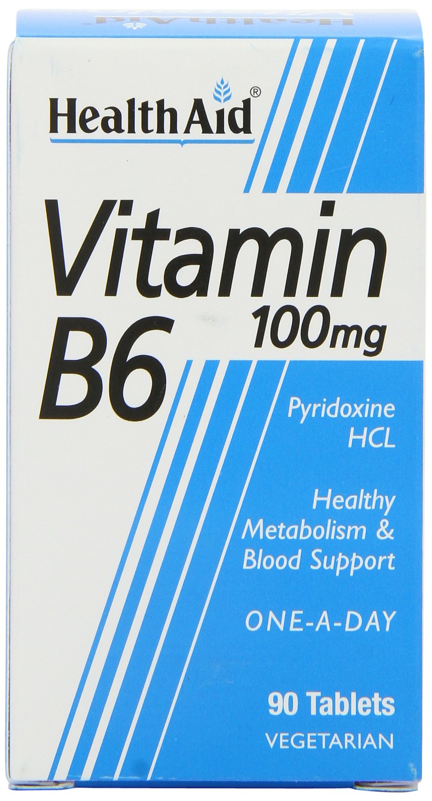 HealthAid Vitamin B6 (Pyridoxine HCl) 100mg - 90 Tablets