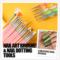 Teenitor Nail Art Kit with Nail Glitter, Nail Art Brushes & Nail Sticker for Gel Nails Art, Nail Gems Nail Accessories Tool for Teenage Girls, Nail Art Pens Nail Dotting Tool for Beginners