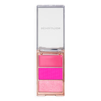 Revolution Beauty London Revolution, Blush Icon Palette, Cream & Pressed Powder Blusher, Highly Pigmented, Face Palette, Vegan & Cruelty-Free, 3 Shades, Hot Pink Flag