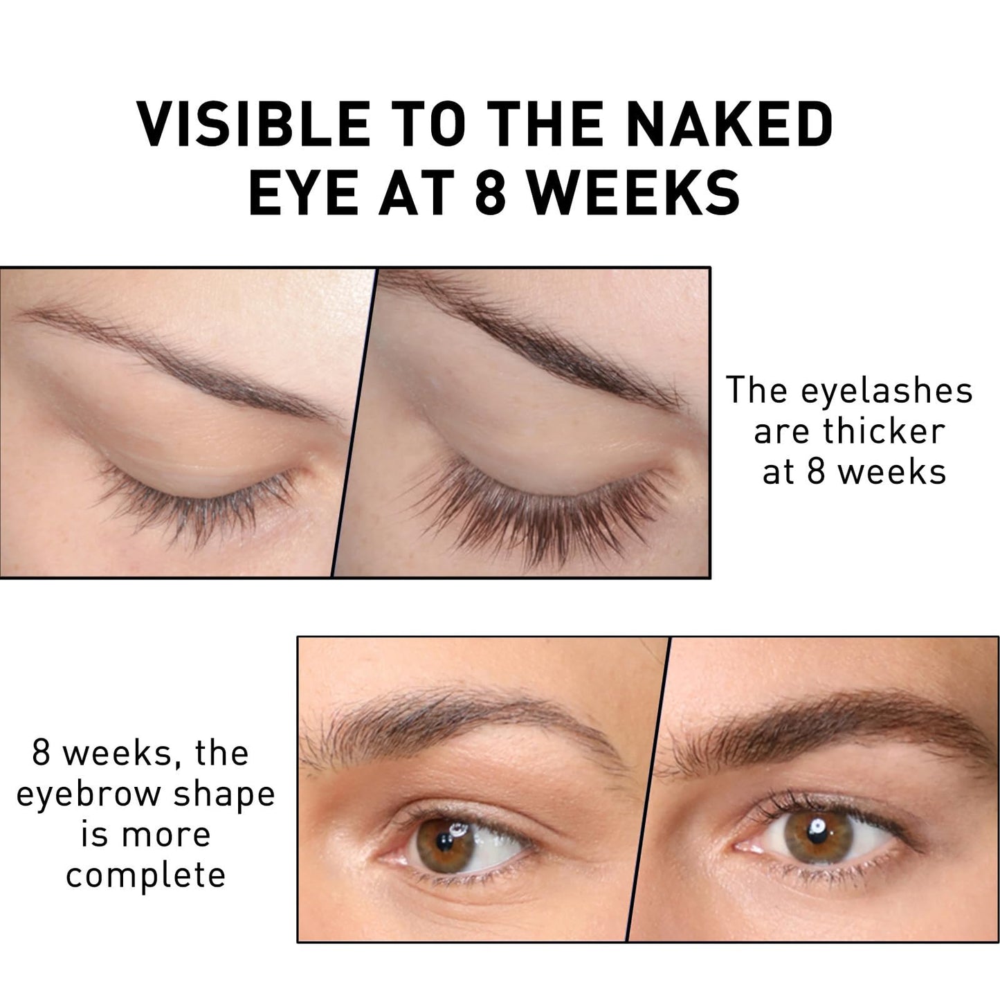 FresFresi Eyelash Growth Serum & Eyebrow Enhancer - Fast Growth & Strengthening, Achieve Longer, Thicker & Fuller Lashes (3ml)