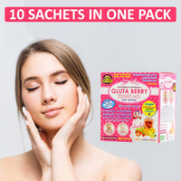 Alizée Spa Gluta Berry 200000Mg Glutathione & Collagen Drink Anti Aging 10 Sachets Fast Actions Marine Collagen Skin Nourishment Skin Dark Spot & Anti-Acne (Pack of 1)