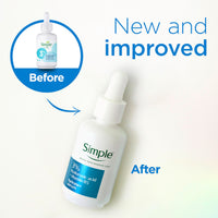 Simple Hydrate+ 3% Hyaluronic Acid + Vitamin B5 Face Serum skin care suitable for daily use on all skin types for hydrated, softer skin 30 ml