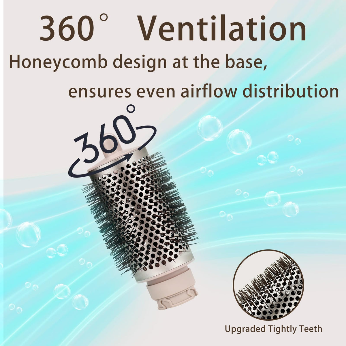 Chuancheng Large Round Volumizing Brush for Shark FlexStyle Blow Dryers, Bigger Round Brush Attachment for Straight, Wavy, Curly, and Coily Hair