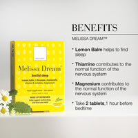 New Nordic Ltd New Nordic Melissa Dream - Melatonin-Free Natural Sleep Aid & Insomnia Relief for Adults - Magnesium & Chamomile - 100 Herbal Sleeping Tablets