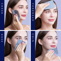Teenitor Blotting Paper for Oily Skin, 200 Sheets Natural Bamboo Charcoal Oil Blotting Sheets for Face, Oil Absorbing Sheets Cosmetic Blotting Paper for Wen Women, Oil Control Film, Large 7cm x 10cm