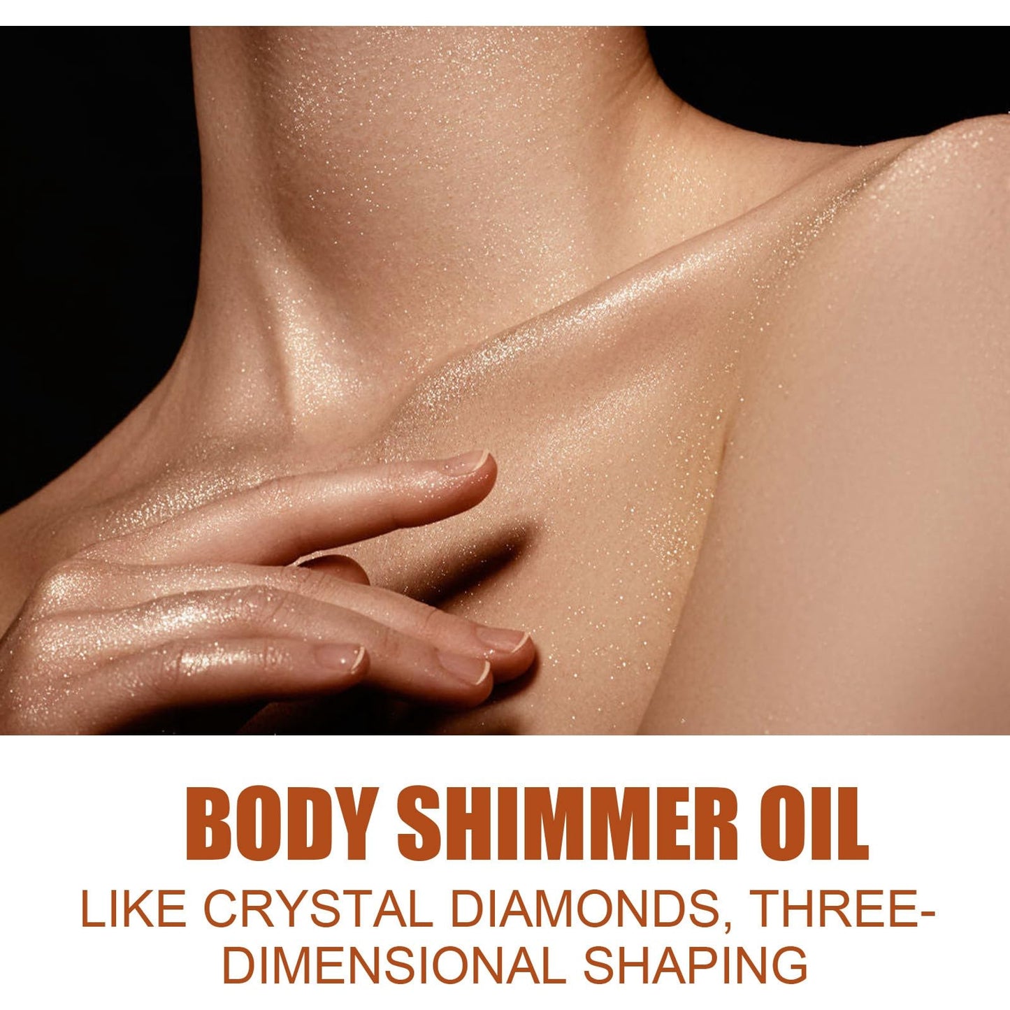 BigyQiu Body Shimmer Oil,Golden Brown Body Liquid Luminizer,Bronzing Drops for Face&Body,Liquid Bronzer Body Highlighter,Body Glow Shimmer Lotion,Gold Highlighter Makeup,Liquid Bronzer,Shimmer Moisturiser