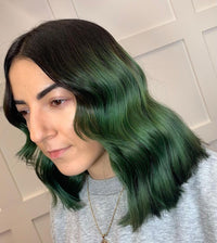 Crazy Color Vibrant Pine Green Semi-Permanent Duo Hair Dye. Highly Pigmented Dark Green Conditioning & Oil Nourishing Vegan Formula | No Bleach or Ammonia | 200ml