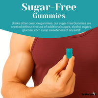 BeMorganic Premium Creatine Monohydrate Gummies 5000mg with 1000mg BCAAs High Strength Workout Support for Muscle Power Strength & Recovery Vegan & Sugar Free Performance Formula 60 Tasty Gummies for Men & Women