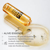 24K Serum, Niacinamide Serum Concentrated Ampoules for Face Serum, Collagen Booster for a Natural Face Lift, Anti-Aging Serum, Strengthen the Skin Barrier, Deep Hydrating, 7x2ml Ampoule Serum