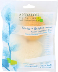Andalou Naturals Clarity Plus Enlightenment Konjac Facial Sponge Duo, 100 g