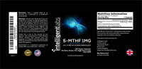 1MG L-5 MTHF by Intelligent Labs, 120 Capsules 4 Months Supply, L-5 Methylfolate Activated Folic Acid Supplement as Quatrefolic Acid, Activated Folate