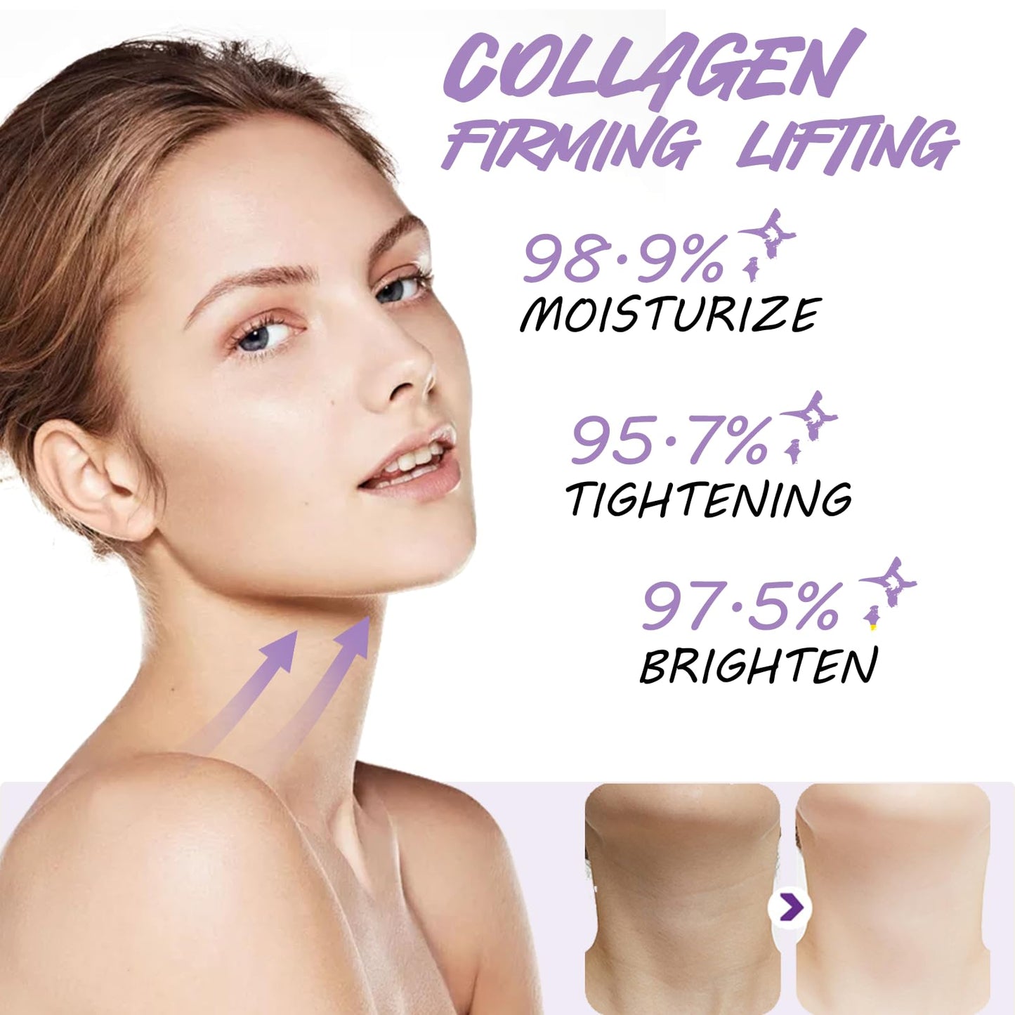 Neck Creams for Firming Roller - Collagen Neck Cream - Retion Neck Firming Cream - Anti Aging and Anti Wrinkle Neck Cream - Rich in Vitamin C+E and Hyaluronic Acid - Neck Moisturizer