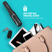 REVAMP Progloss Liberate Shine Cordless Straightener, Ceramic Compact Straightener with Lithium-Ion Technology for Frizz-Free Hairstyles, Infused with Smooth Keratin, Argan and Coconut Oils, Black