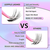 Leipple Lash Clusters,240Pcs 9-14mm Mix Individual Lashes Cluster, 20D