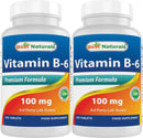 Vitamin B-6 100 mg 250 Tablets by Best Naturals (250 Count (Pack of 2))