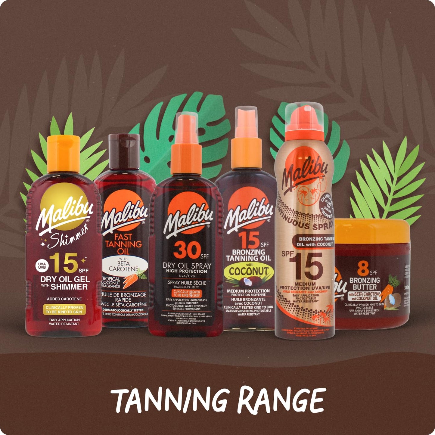 Malibu Sun SPF 15 Bronzing Tanning Oil Spray with Argan Oil, 200ml