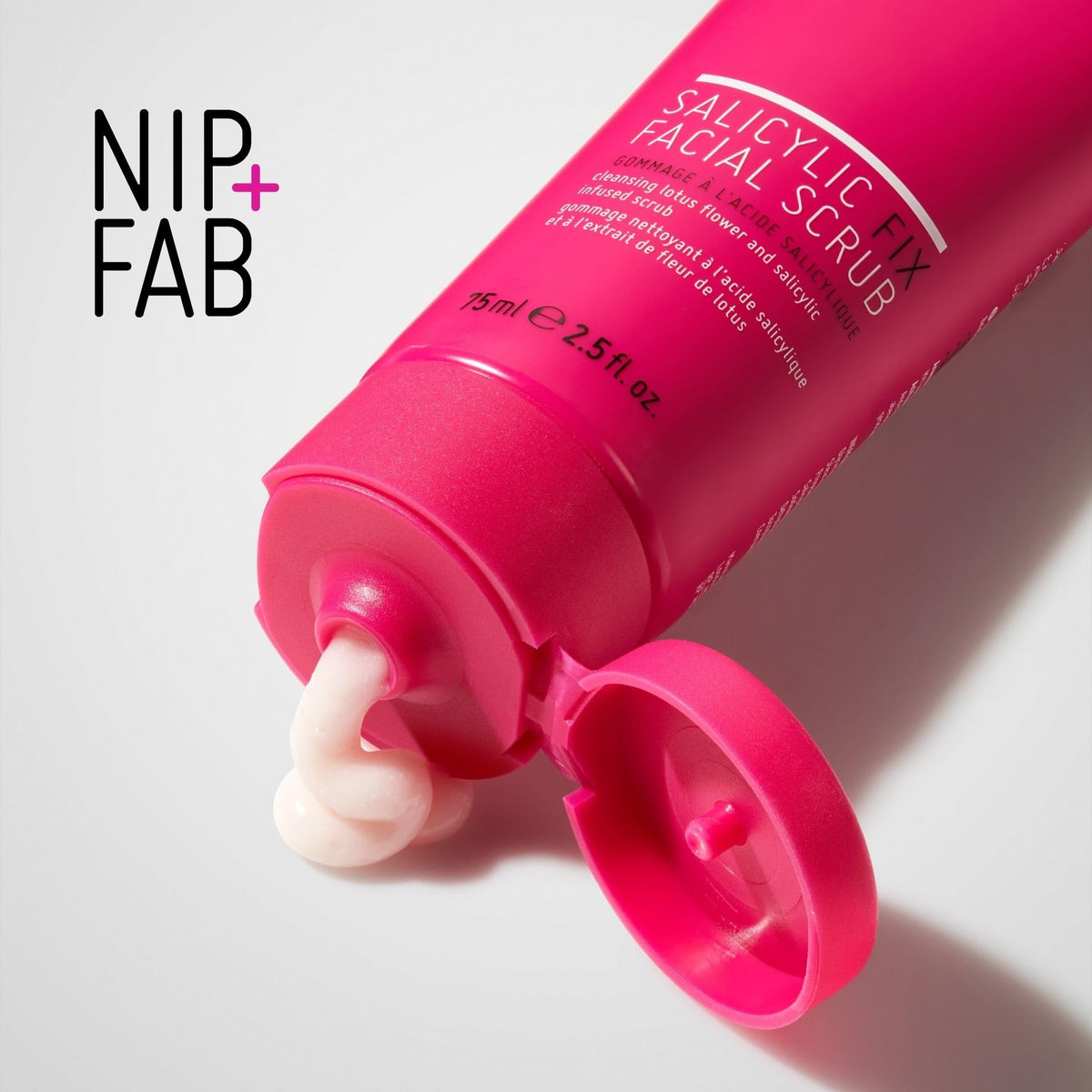 Nip+Fab Nip + Fab Salicylic Acid Fix Scrub for Face with Vitamin E and Volcanic Rock Exfoliating Facial Cleanser Exfoliant for Pores and Oil Control, 75 ml
