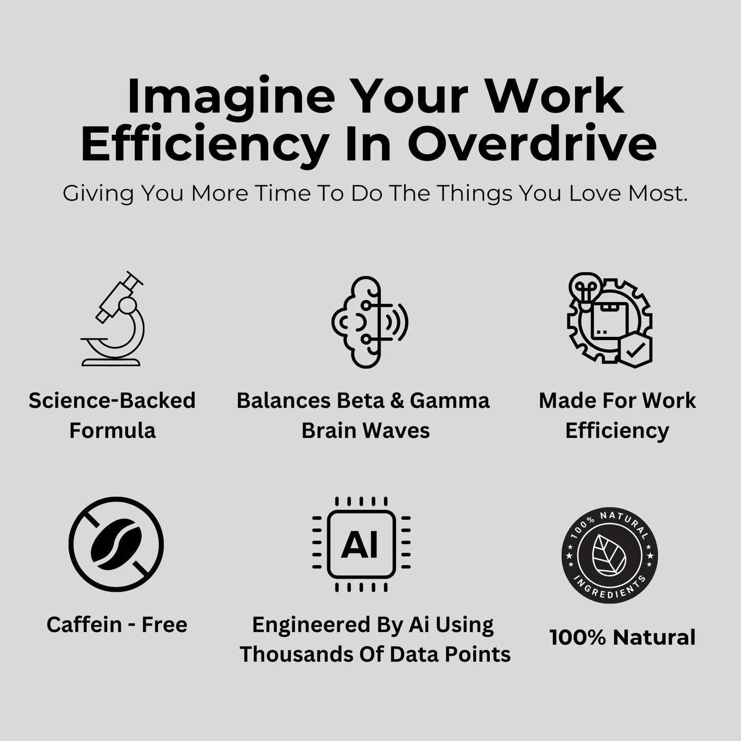 Deep Work by Omni Wave – AI-Engineered Mental Performance Supplement, 14 Natural Ingredients for Clear Focus, Enhanced Productivity, Brain Fog Relief, and Stress & Fatigue Support, Jitter-Free Energy.