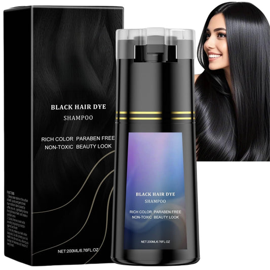 Mubuni Black Polar Hair Dye Shampoo,Hair Care Instant Dye Shampoo,Black Hair Dye Sh/ampoo 3 in 1,Instant Dye Shamp/oo,H/air Colour Shampo/o,Permanent Ha/ir D/ye,Hair Care Dy/e Sha/mpoo,Semi Permanent (Black)