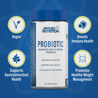 Applied Nutrition Probiotics - Probiotic Complex for Gut Health, Supports Digestion, 10 Billion CFU per Serving, Vegan Supplement (60 Capsules - 30 Servings)
