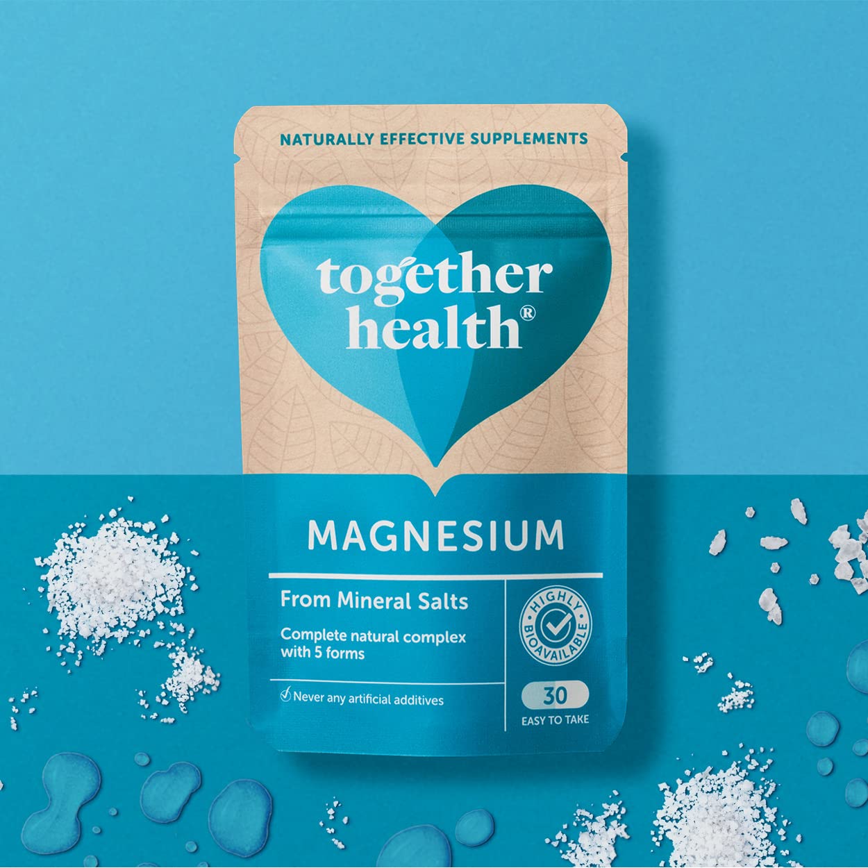 Marine Magnesium – Together Health – from Natural Marine Salts – 5 Natural Forms of Magnesium – Vegan Friendly – Made in The UK – 60 Vegecaps - Pack of 2