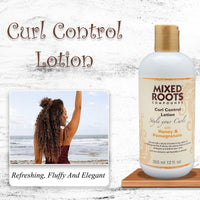 Mixed Roots Curl Control Lotion Honey & Pomegranate – Lightweight Leave‑In Styling Lotion with Jojoba, Wheat & Silk Proteins – Defines, Detangles & Hydrates Curls – Paraben‑Free, 355 ml