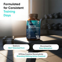 WeightWorld Creatine Monohydrate 3000mg - 270 Vegan Tablets - 3 Months Supply - Micronised for Easy Absorption - Creatine Monohydrate Powder Tablets for Men & Women - Unflavoured, Keto-Friendly & Gluten-Free