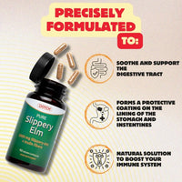 DOYCH Potent Slippery elm Organic bark - 2000mg Pure Slippery Elm 10:1 Extract - Natural Solution to Enhance Gut Health & Stomach Discomfort. NO Added Preservatives & Colorants - 3 Months Supply by Doych