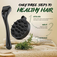 POP MODERN.C Rosemary & Biotin Hair Growth Kit, Rosemary Oil for Hair Growth witn Derma Roller & Scalp Massager Hair Thickening Products Hair Loss Treatment for men for Men Women, 30 ml Pack of 2