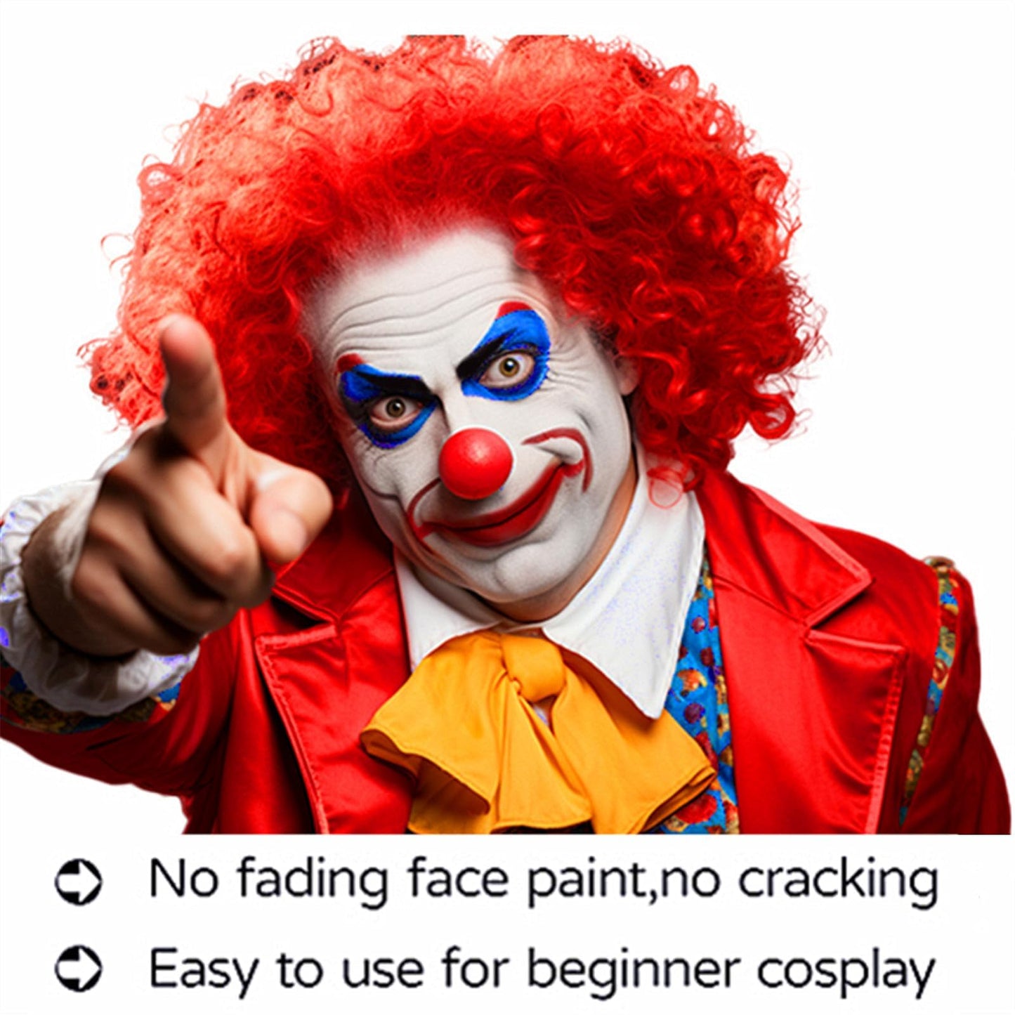 Go Ho Makeup Liquid White Face Body Paint(2.1 oz),White Makeup Water Based Face Paint and Body Paint for Special FX, Cosplay, and Halloween Makeup