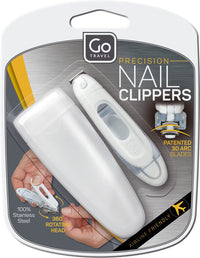 Go Travel Nail Clippers - Arc Blade for Nails & Toenails with Airline Case