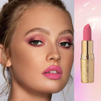 LYNTYAOU Nude Pink Matte Lipstick, Bright Pink Lip Stick for Women, Hot Color Smooth Full-Coverage Moisturizing Lipsticks, Waterproof Non-sticky Lips Tinted, Long Lasting Lip Balm Gift for Girls & Lady