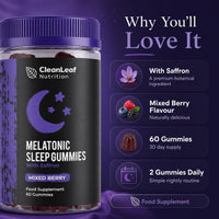 HILLTEN HEALTH Twin Pack Natural Sleep Support Gummies for Adults - Formula for Restful Nights, Sleep Gummies Promoting Natural Sleep Production, Promotes Healthy Sleep Patterns, 60 Count