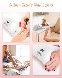 UV LED Gel Nail Lamp, SUNUV 36W UV lamps for Gel Nails Manicure Pedicure Sensor 30s/60s Timer LCD Screen