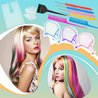 Roontin Hair Highlighting Kit Disposable Highlight Cap Coloring Dye Tool Set for DIY Salon Hair Dye Tools, Colouring Tools & Accessories
