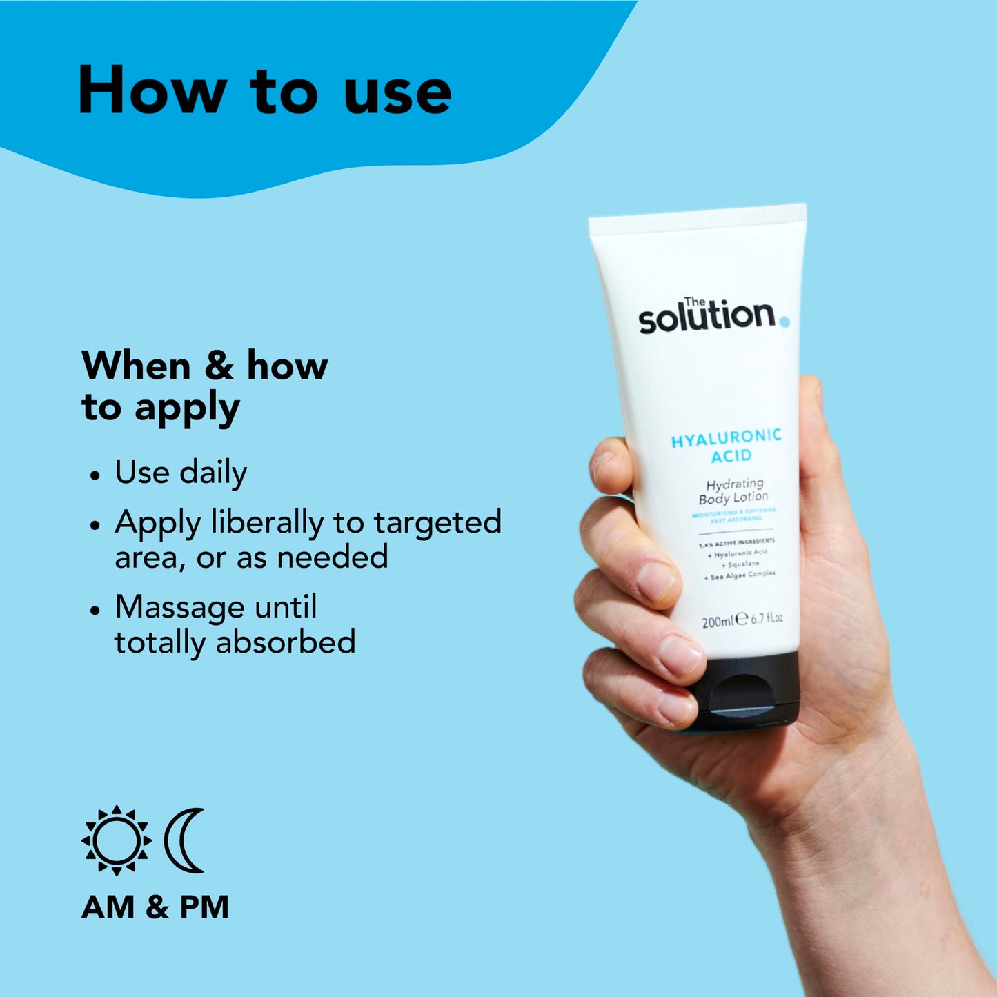 ‎The Solution The Solution Hyaluronic Acid Hydrating Body Lotion (200ml). Hyaluronic Acid Moisturiser with Sea Algae Complex, Night Moisturiser, Day Cream for Body, Vegan & Cruelty Free Womens Moisturiser