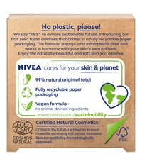 NIVEA MagicBAR Refreshing Almond Oil Face Cleansing Bar (75g), Vegan Face Cleanser, Plastic-Free Facial Cleansing Bar, Facial Cleanser with Recyclable Packaging