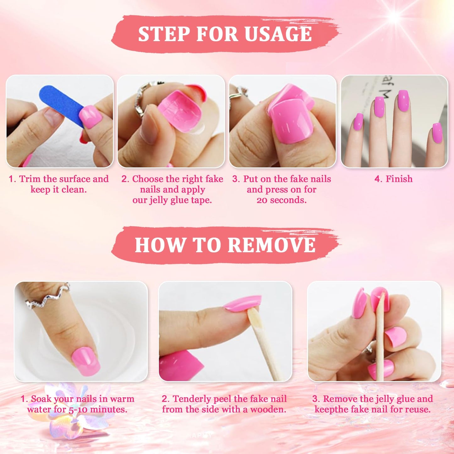 Ceboic 24Pcs Short Square False Nails Nude Pink Press on Nails French Pure Colour Fake Nails Kit Full Cover Acrylic Nails Tip Glossy Stick on Nails for Women Girls Nail Art Decorations