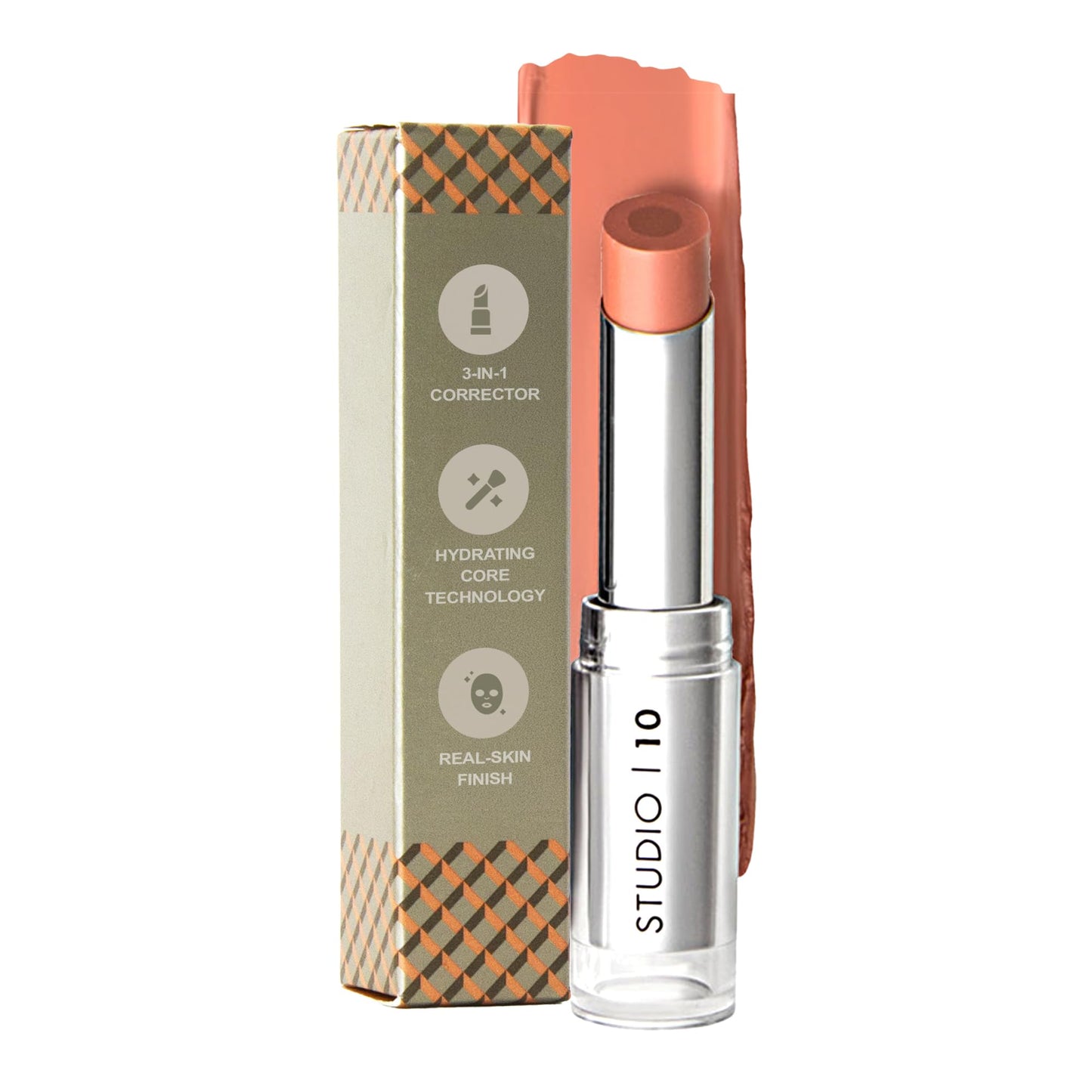 Studio10 Cheek & Lip Tint – Peach Shade, Hydrating Cream Blush Stick with Satin Finish for Mature Dry Skin