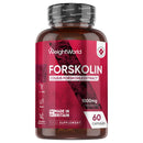 WeightWorld Forskolin Capsules 1000mg - 60 Vegan Capsules - Coleus Forskohlii Extract - Suitable for Keto & Low-Carb Diets - Allergen-Free & Non-GMO - Forskolin Supplement for Men & Women