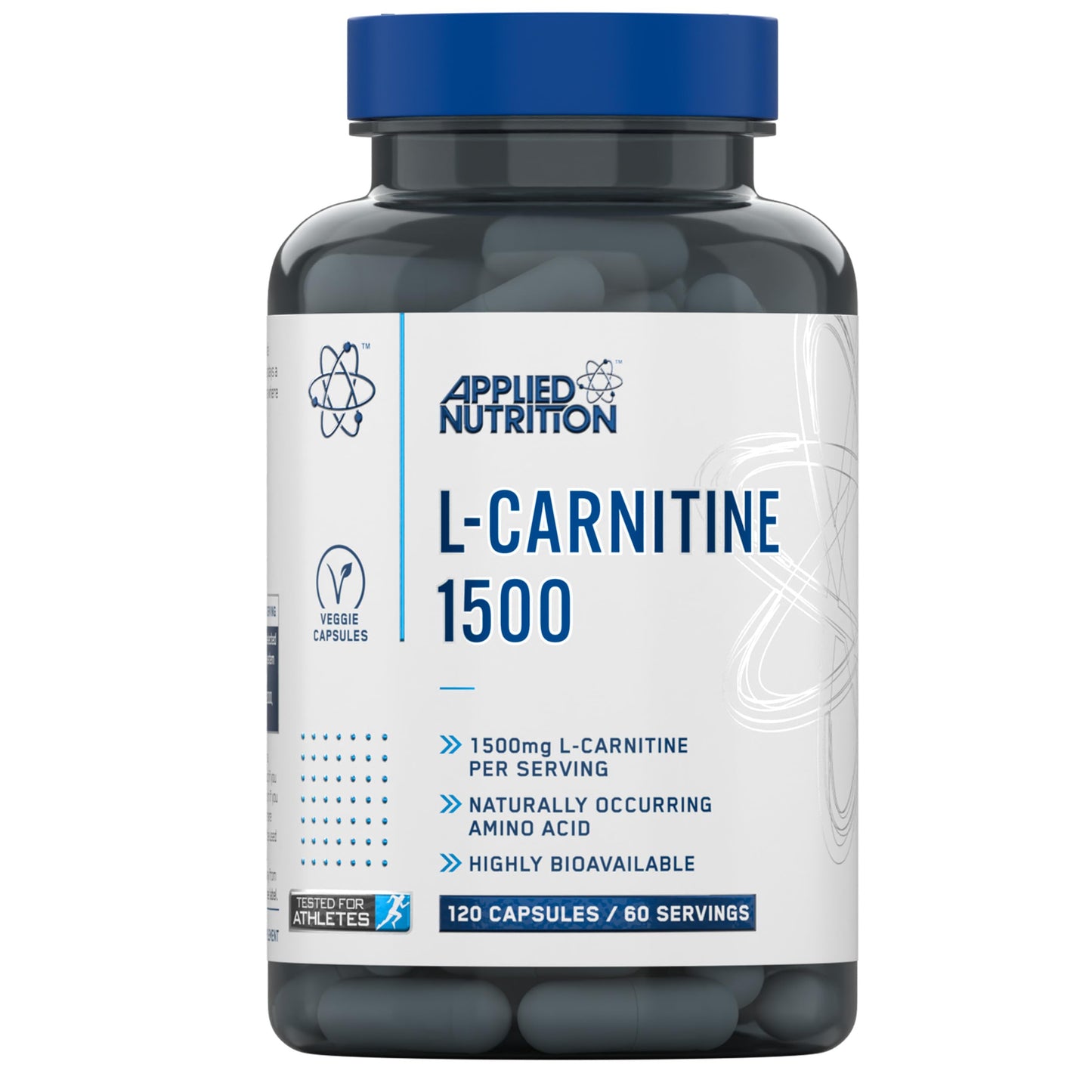 Applied Nutrition L-Carnitine 1500mg - Carnitine Supplement Premium L-Tartrate Form, High Strength, Energy Boost & Weight Management (120 Capsules - 60 Servings)